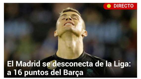 Marca no tiene dudas: "El Madrid se desconecta de la Liga: a 16 del Barça"