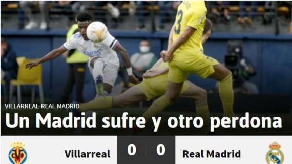 As: "Un Madrid sufre y otro perdona"