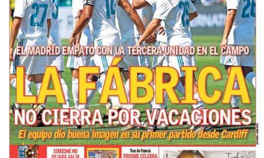 PORTADA - As destaca el buen papel de la tercera unidad: "La Fábrica no cierra por vacaciones"