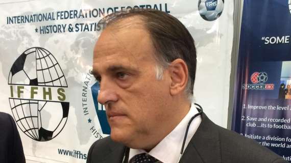 Tebas lanza un aviso al Real Madrid y al Atlético: "No se baraja"