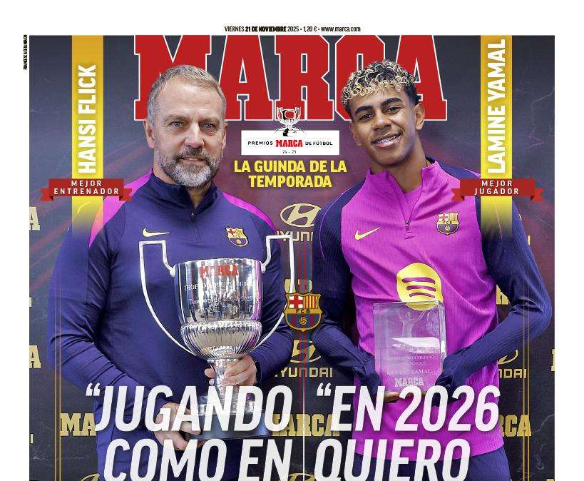 Marca destaca en primera plana a Flick y Lamine Yamal