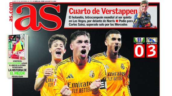 AS saca en portada la mejoría del equipo de Ancelotti: "Este sí es el Madrid"