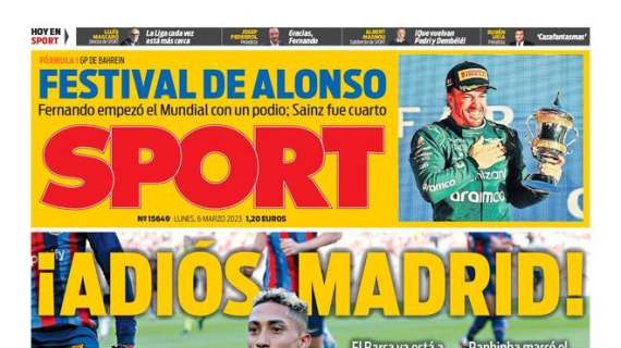 PORTADA | Sport: "¡Adiós, Madrid!"