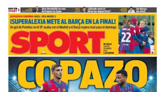 PORTADA | Sport: "El Madrid se examina sin Benzema"