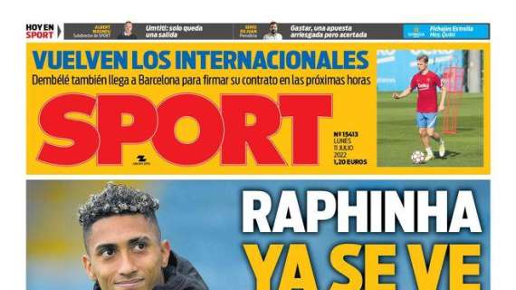 PORTADA | Sport: "Raphinha ya se ve culé"