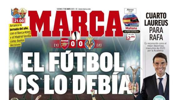 PORTADA | Marca con el Villarreal: "El fútbol os lo debía"