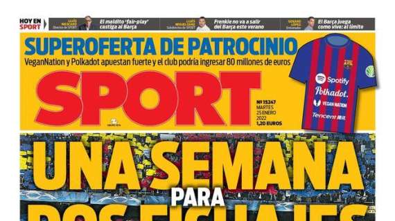 PORTADA | Sport: "Una semana para dos fichajes"