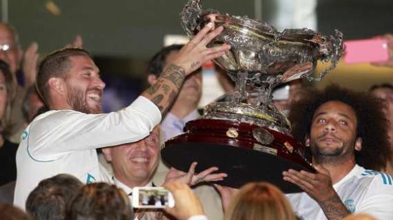 Real Madrid 2 - 1 Fiorentina: Los capitanes, Sergio Ramos y Marcelo, alzan el Trofeo Santiago Bernabéu