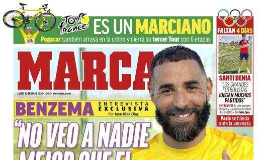 PORTADA | Marca, Benzema: "No veo a nadie mejor que al Real Madrid"