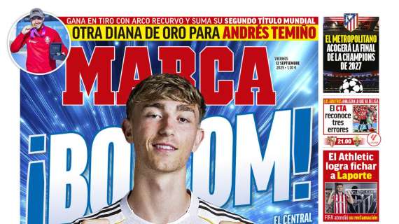Marca destaca en portada el "¡Boom! Huijsen"