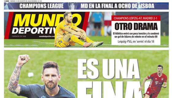 PORTADA - Mundo Deportivo: "Es una final"