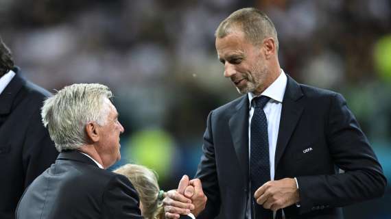 Ancelotti, Ceferin, UEFA