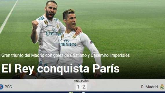 Marca honra al Real Madrid: "El Rey conquista París"