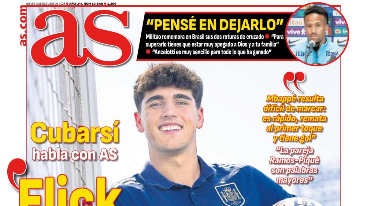 El diario AS destaca en portada una entrevista a Cubarsí