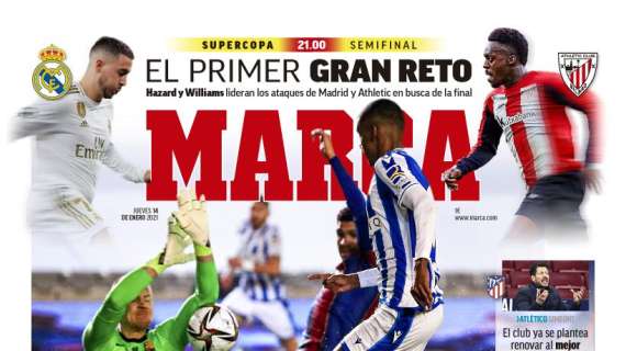PORTADA - Marca, con el partido del Real Madrid: “El primer gran reto"