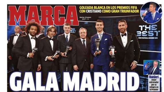 PORTADA - Marca: "Gala Madrid. Goleada blanca en los premios FIFA"