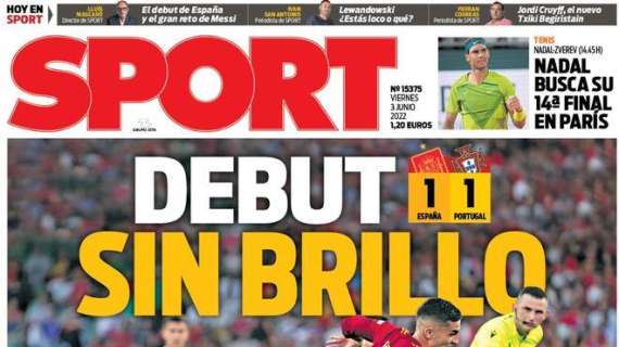 PORTADA | Sport: "Debut sin brillo. Rüdiger..."