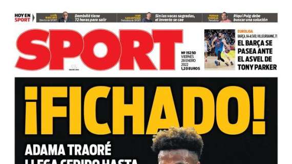 PORTADA | Sport con Adama Traoré: "¡Fichado!"