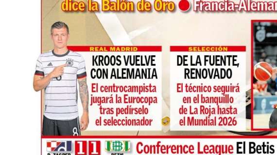 PORTADA | AS: "Kroos vuelve con Alemania"