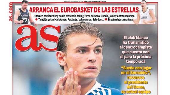 AS saca en portada a Nico Paz: "El Madrid le espera"