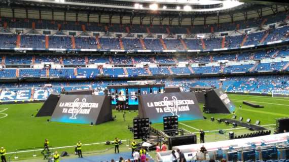 FOTO BD - EL Bernabéu, preparado para la llegada del equipo