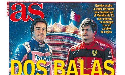 PORTADA | As, con Fernando Alonso y Carlos Sainz: "Dos balas"