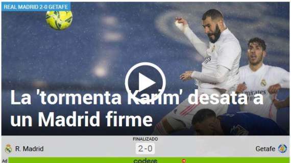 Marca: "La 'tormenta Karim' desata a un Madrid firme"