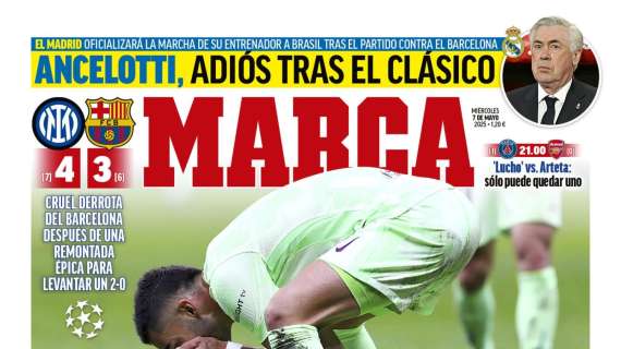 Marca avisa en portada: "Ancelotti, adiós tras el clásico"