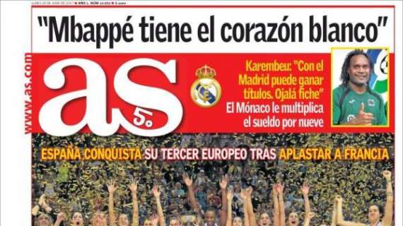 PORTADA - As destaca las impresiones de Karembeu sobre Mbappé: "Tiene el corazón blanco. Ojalá fiche"