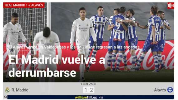 Marca: "El Madrid vuelve a derrumbarse"