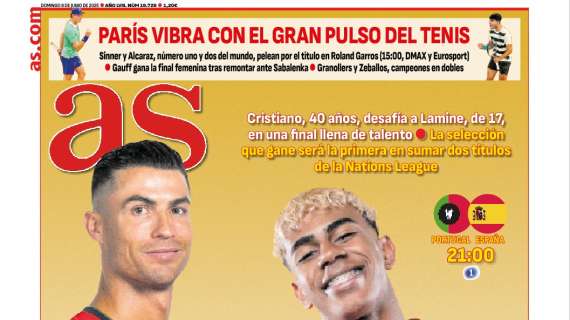 AS abre en su portada con la Nations League: "Una final de época"