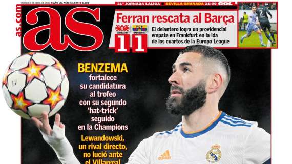 PORTADA | As sale con Benzema: "En modo Balón de Oro"