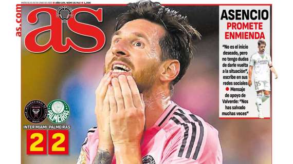 "Asencio promete enmienda" destaca el diario AS en portada