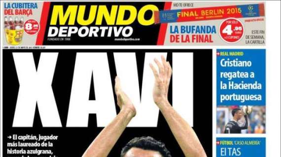 Portada Mundo Deportivo: Operación relevo de Xavi