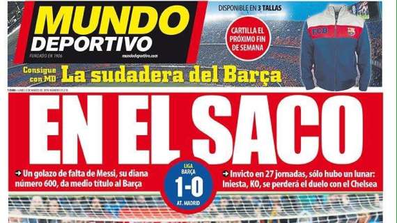 PORTADA - Mundo Deportivo: "La Liga, en el saco"