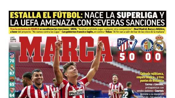 PORTADA - Marca: "Nace la Superliga y la UEFA amenaza con severas sanciones"