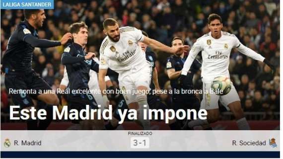 Marca titula: "Este Madrid ya impone"