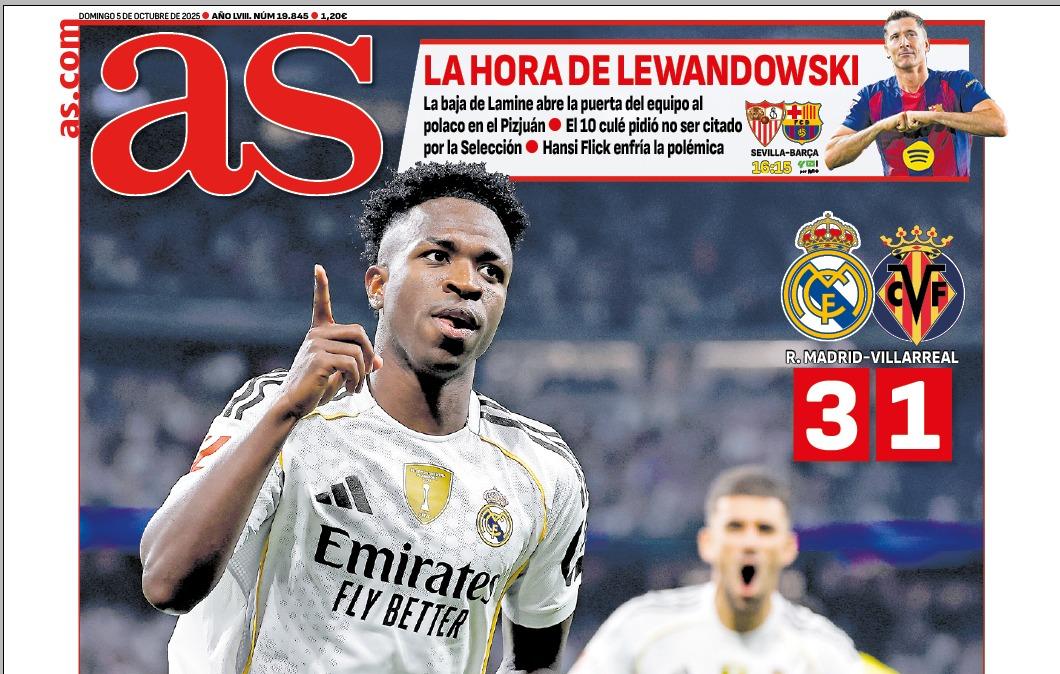 AS abre con la victoria del Real Madrid: "Va por ustedes"