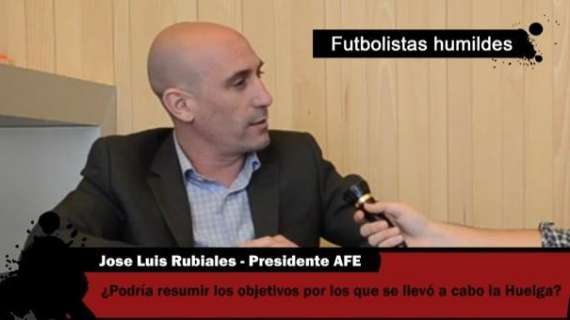 Luis Rubiales, presidente de la AFE: "Los árbitros no le dan importancia a los regalos"