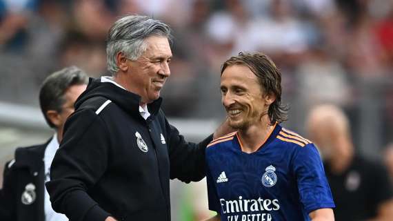 Carlo Ancelotti y Luka Modric
