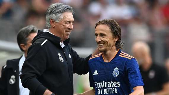 Carlo Ancelotti y Luka Modric