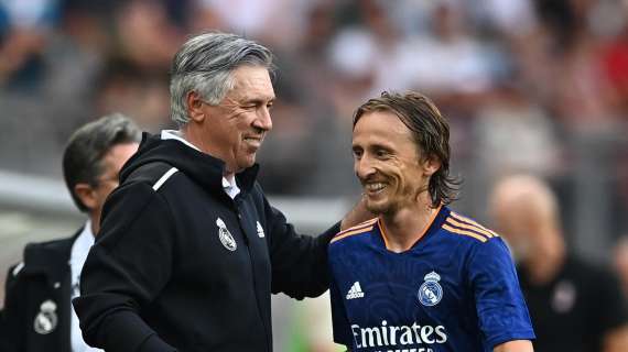 Carlo Ancelotti y Luka Modric