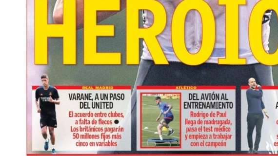 PORTADA | AS: "Varane, a un paso del United"