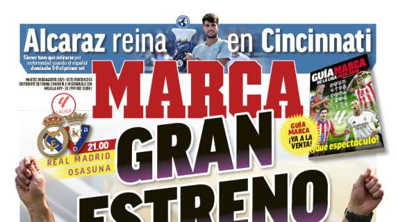 Marca destaca en portada el "gran estreno" de Xabi y los fichajes en el Bernabéu
