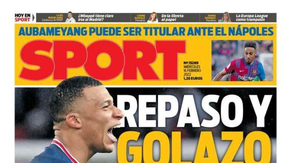 PORTADA | Sport, con Mbappé: "Repaso y golazo"