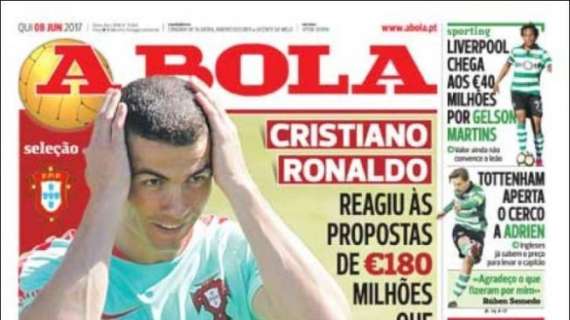 A Bola - Cristiano sobre la megaoferta de 180 millones: "Nada es imposible"