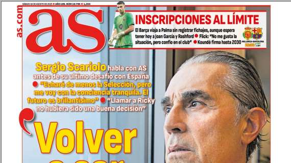 AS saca en primera plana una entrevista con el entrenador del Real Madrid