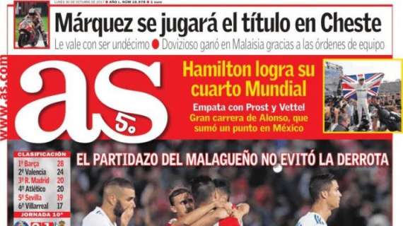 PORTADA - As reivindica la figura del malagueño en el tropiezo en Girona: "Isco está solo"