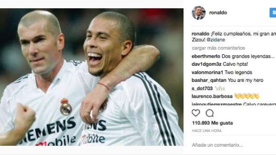 FOTO - Ronaldo no se olvida del cumpleaños de Zidane: "Felicidades mi gran amigo, Zizou"