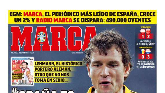PORTADA | Marca, Lehmann: "España es pequeña e inexperta, como un equipo juvenil"